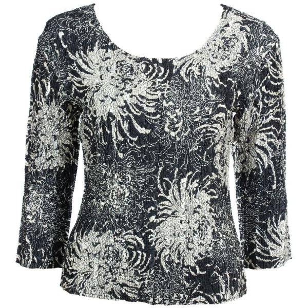 Wholesale 1595 - Diamond Crystal Zipper Sweater Vest Abstract Flowers Black-Tan - One Size Fits  (S-L)