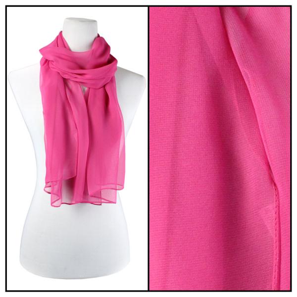 Wholesale Silky Dress Scarves - 1909 Solid Magenta  - 