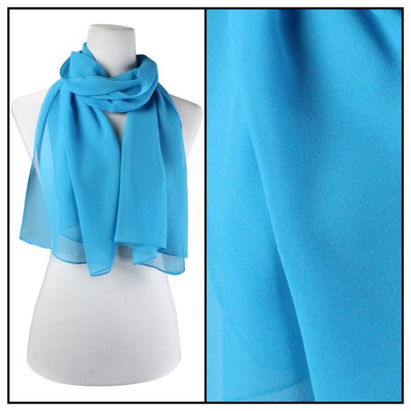 Wholesale 2508 - Jewelry Infinity Scarves S08 Solid Turquoise - 