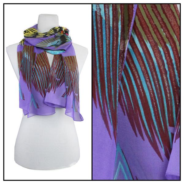 Wholesale Silky Dress Scarves - 1909 BB08 Big Butterfly Purple - 