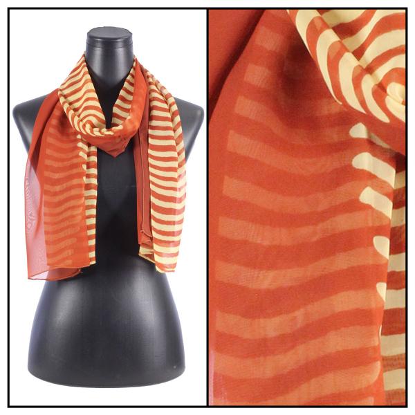 Wholesale Silky Dress Scarves - 1909 N1137 Paprika - 