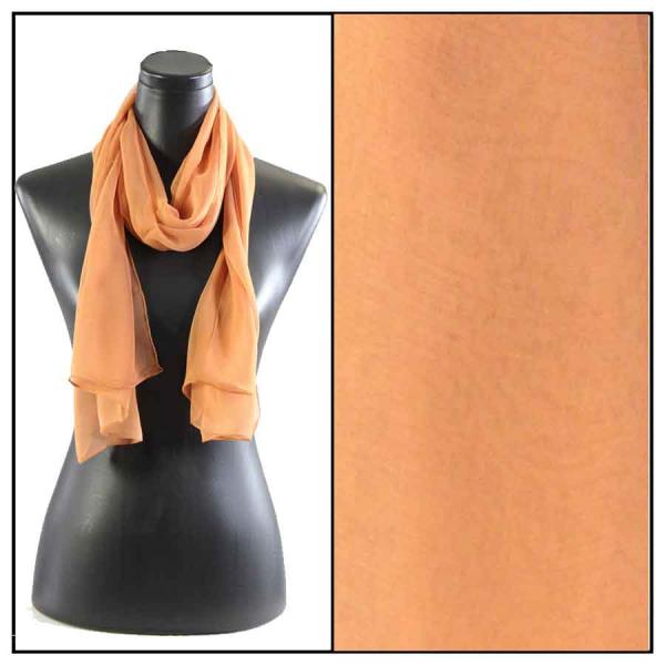 Wholesale Silky Dress Scarves - 1909 S13 Solid Copper - 