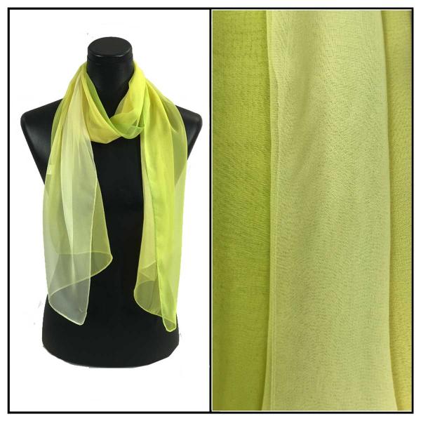 Wholesale Silky Dress Scarves - 1909 TC26 Tri-Color Lemon/Lime/Ivory - 