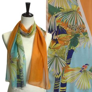 Silky Dress Scarves - 1909 CHK01 - Chickadee Orange - 