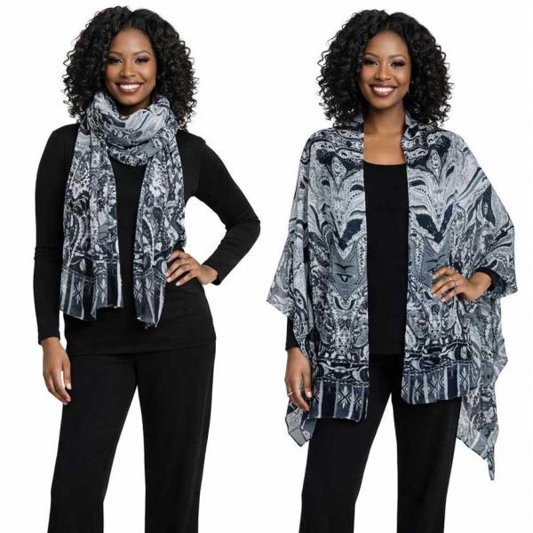 Butter Soft Shawls - 4360/4345 - 4360 - White Multi 30 Butter Soft Shawls - 4360/4345 4360 - White Multi - 30