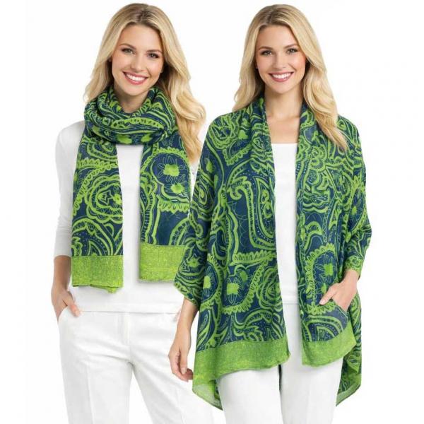 Butter Soft Shawls - 4360/4345 - 4345 - Green Multi 30 Butter Soft Shawls - 4360/4345 4345 - Green Multi - 30