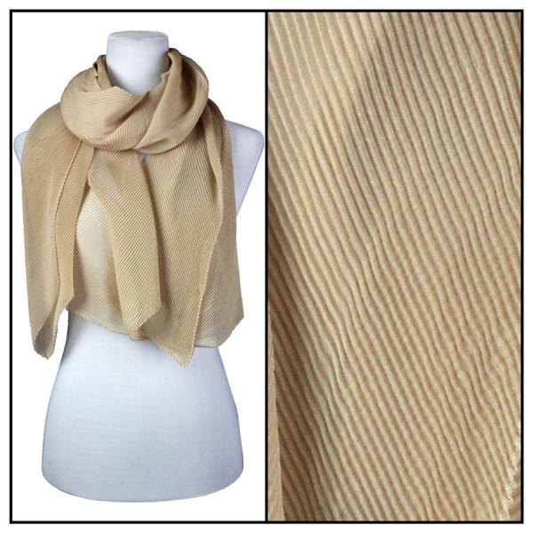 Wholesale 1975 - Pleated Scarves Champagne - 