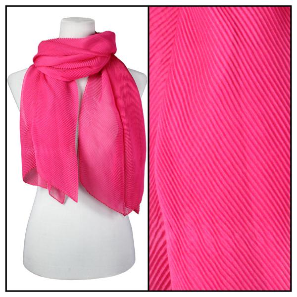 Wholesale 1975 - Pleated Scarves Hot Pink - 