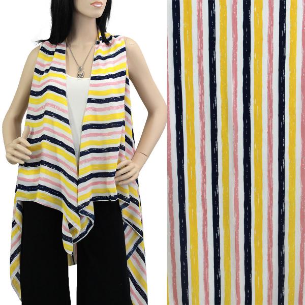 Wholesale 2144 - Chiffon Scarf Vests (Style 2)  #0060 Yellow - One Size Fits All