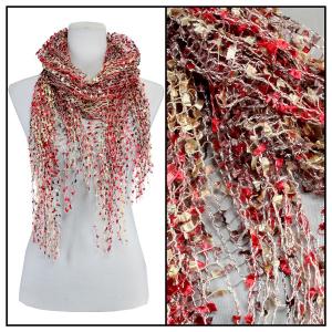 Wholesale 26791 - Confetti Scarves Red-Brown-Gold - 