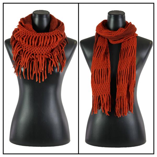 Wholesale 2251 - Two Ways to Wear Knit Tube Orange-Paprika - 