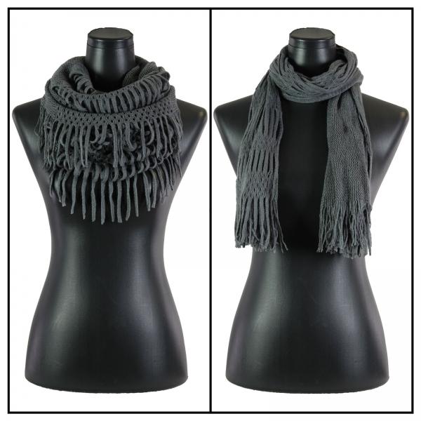 Wholesale 2251 - Two Ways to Wear Knit Tube Charcoal - 