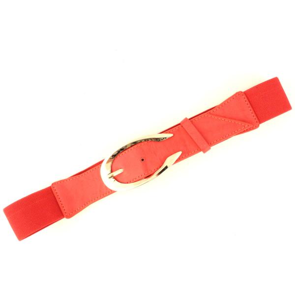 Wholesale 2276 Fashion Stretch Belts 5111 - Red - One Size Fits (S-L)