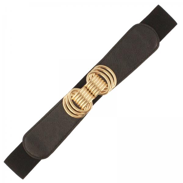 Wholesale 2276 Fashion Stretch Belts S0024 - Black - One Size Fits (S-L)