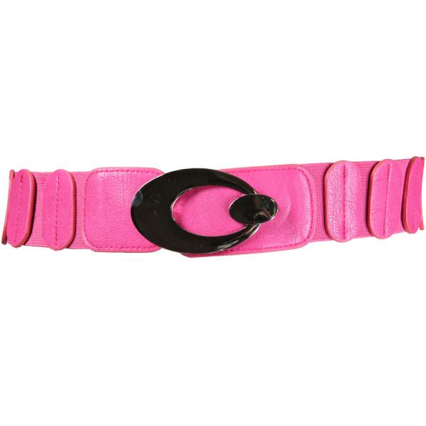 Wholesale 2276 Fashion Stretch Belts J4022 - Hot Pink - One Size Fits (S-L)