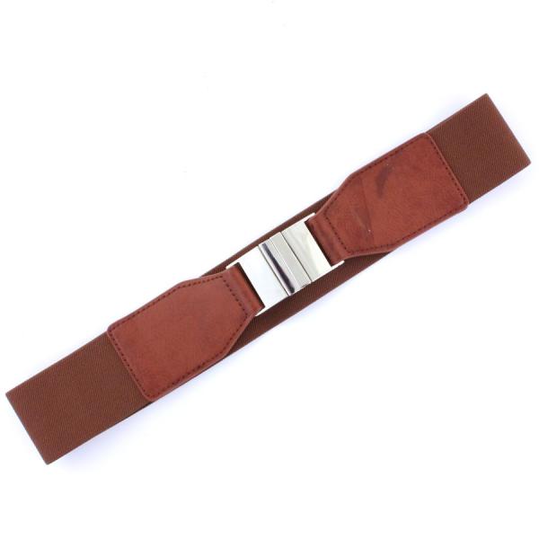 Wholesale 2276 Fashion Stretch Belts Y5116 - Brown - One Size Fits (S-L)