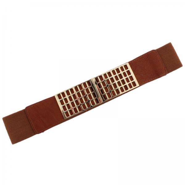 Wholesale 2276 Fashion Stretch Belts Y5278 - Camel - One Size Fits (S-L)