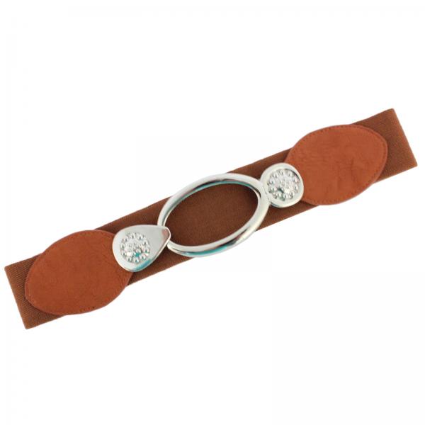 Wholesale 2276 Fashion Stretch Belts Y5292 - Camel - One Size Fits (S-L)