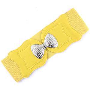 2276 Fashion Stretch Belts 1089 - Yellow - One Size Fits (S-L)