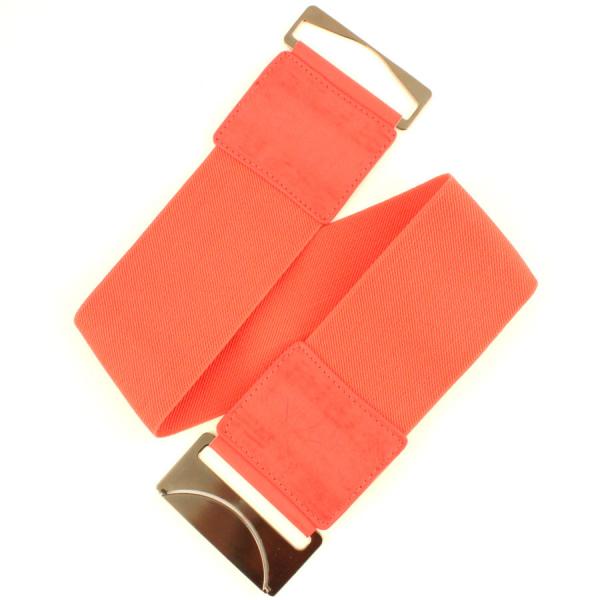 Wholesale 2276 Fashion Stretch Belts W8002 - Coral - One Size Fits (S-L)