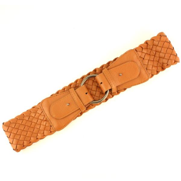 Wholesale 2276 Fashion Stretch Belts W8206 - Brown - One Size Fits (S-L)