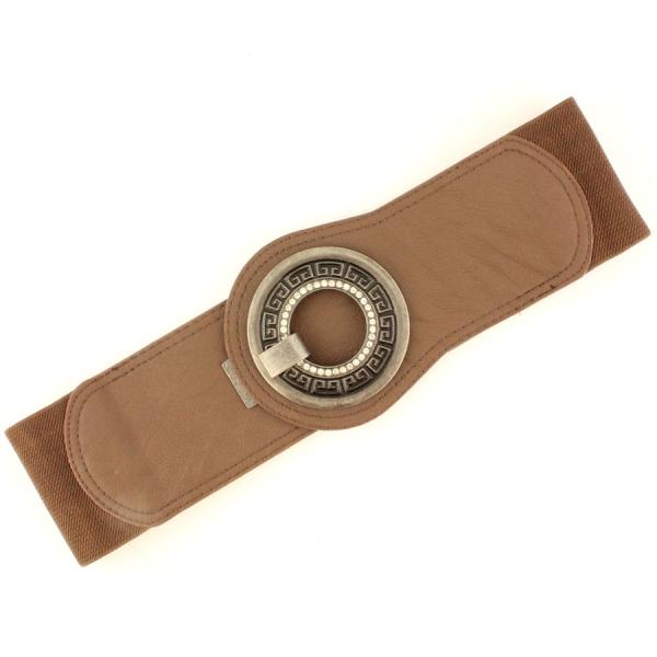 Wholesale 2276 Fashion Stretch Belts W8294 - Brown - One Size Fits (S-L)