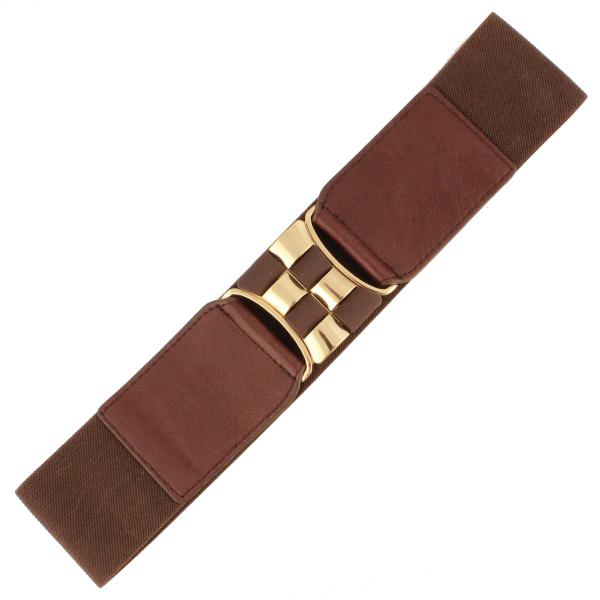 Wholesale 2276 Fashion Stretch Belts X9061 - Brown - One Size Fits (S-L)
