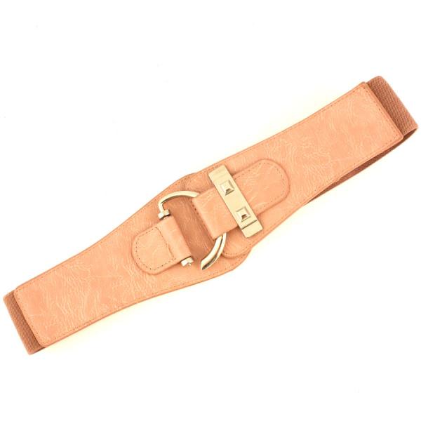 Wholesale 2276 Fashion Stretch Belts Y5072 - Dusty Pink - One Size Fits (S-L)