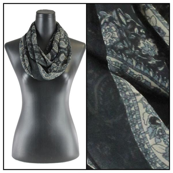 Wholesale 2282 - Silky Dress Infinities PA01<br>Paisley - Black - 22