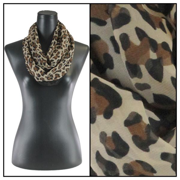 Wholesale 2282 - Silky Dress Infinities CH01<br>Cheetah - Black  - 22