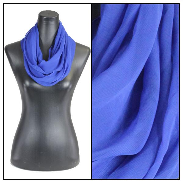 Wholesale 2508 - Jewelry Infinity Scarves S03<br>Solid Royal - 22