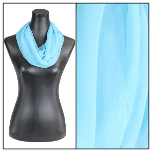 Wholesale 2508 - Jewelry Infinity Scarves S05<br>Solid Sky Blue MB - 22