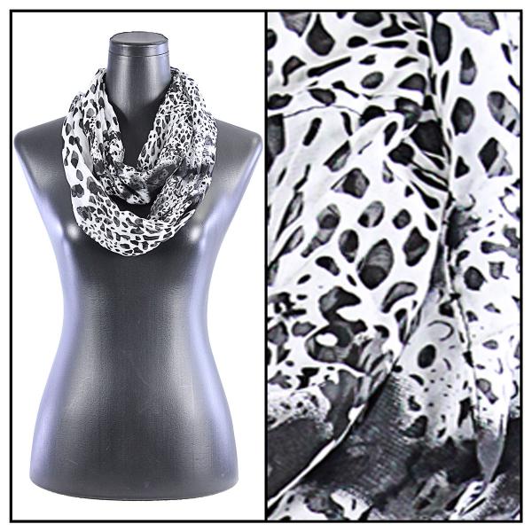 Wholesale 2282 - Silky Dress Infinities AP01<br>Animal Print - Black  - 22