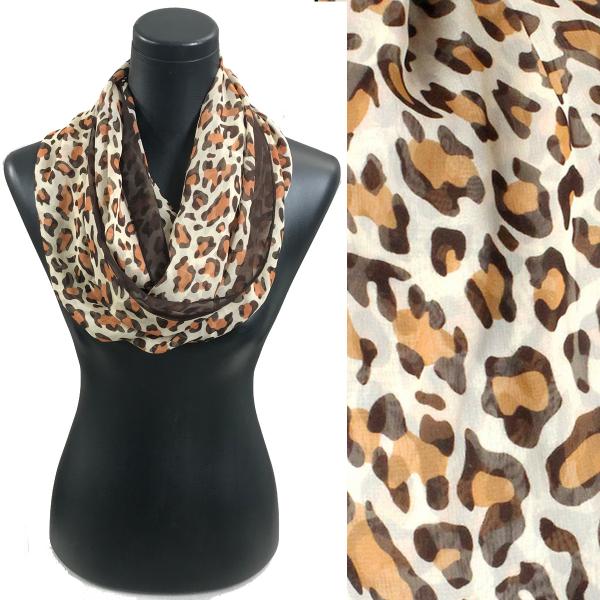 Wholesale 2282 - Silky Dress Infinities CH03<br>Cheetah - Brown - 22