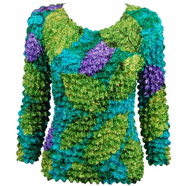 Wholesale 231 - Gourmet Popcorn - Long Sleeve Leaves Green-Violet-Teal - One Size Fits Most
