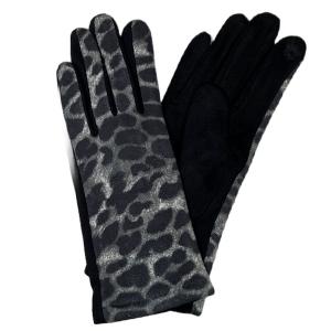 2390 - Touch Screen Smart Gloves Leopard Black/Grey<br>
Touch Screen Smart Gloves

 - One Size Fits Most