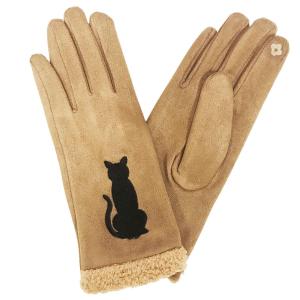 Wholesale 2390 - Touch Screen Smart Gloves 1229 - Camel Cat Silhouette <br>
Touch Screen Smart Gloves - 