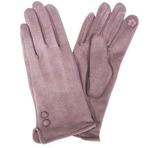 Wholesale 2390 - Touch Screen Smart Gloves SB1 - Light Plum<br>
Two Button Detail - One Size Fits Most