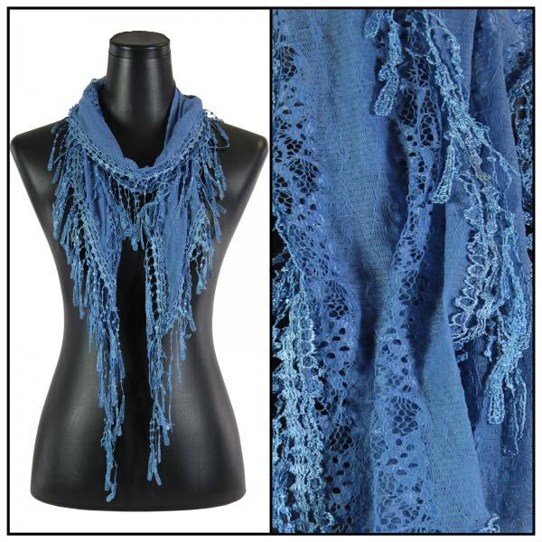 Wholesale 7777 - Victorian Lace Infinity Scarves Denim #14 - 