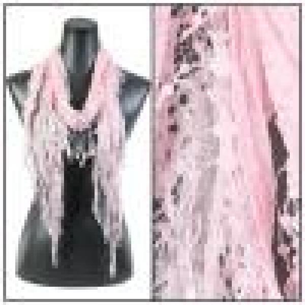 Wholesale 7776 - Victorian Lace Confetti Scarves Light Pink #4 - 