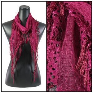 7776 - Victorian Lace Confetti Scarves Dark Magenta #13 - 