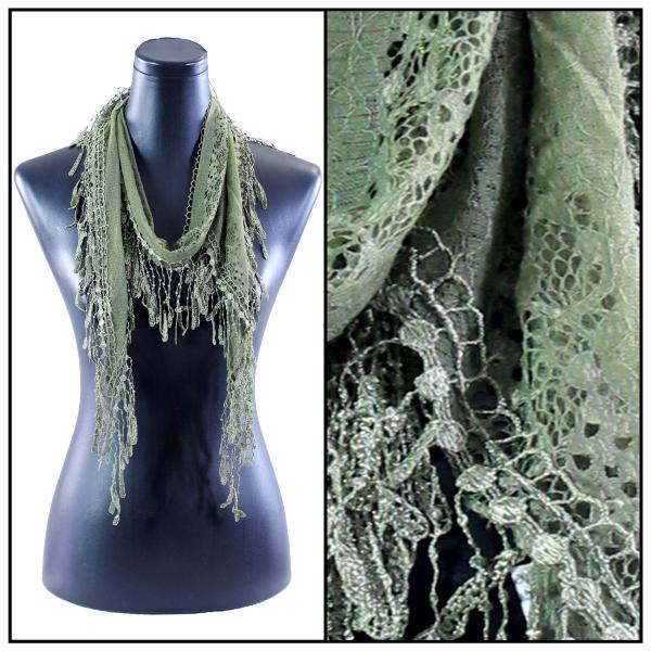 Wholesale 7776 - Victorian Lace Confetti Scarves Olive #34 - 