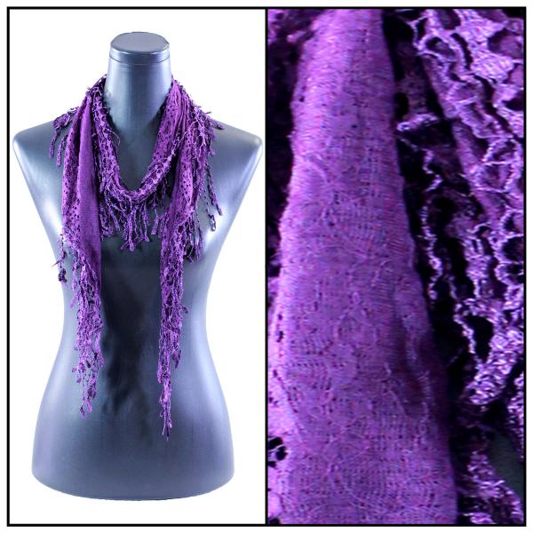 Wholesale 7776 - Victorian Lace Confetti Scarves Dark Purple #30 - 
