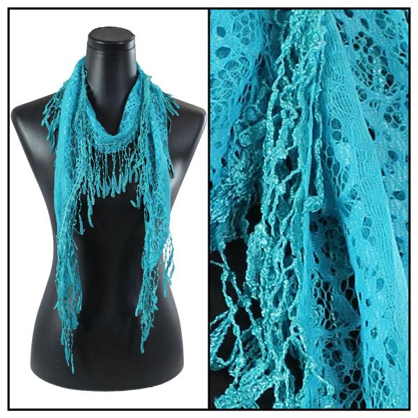 Wholesale 7777 - Victorian Lace Infinity Scarves Aquamarine #41 - 