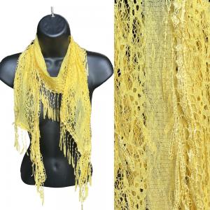 7776 - Victorian Lace Confetti Scarves Empire Yellow #50  - 