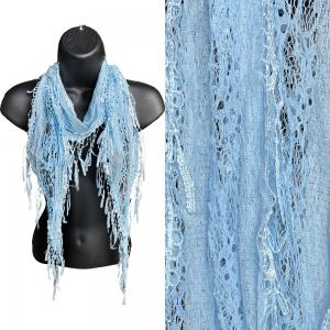 7776 - Victorian Lace Confetti Scarves Summersong Blue #52  - 