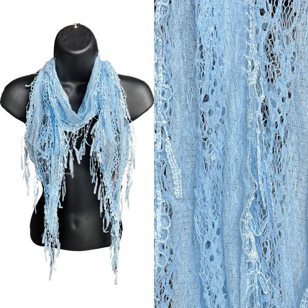 wholesale 7776 - Victorian Lace Confetti Scarves Summersong Blue #52  - 