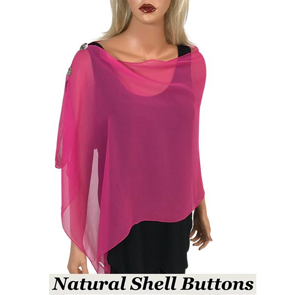 Wholesale 2451 - Silky Two Button Shawl  SMA Shell Buttons<br>Solid Magenta - 