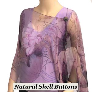 Wholesale 2451 - Silky Two Button Shawl  130PL - Shell Buttons<br>
Purple-Lavender (Lotus - 