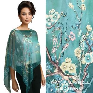 2451 - Silky Two Button Shawl  APBL02 Shell Buttons<br>
Apple Blossoms - 